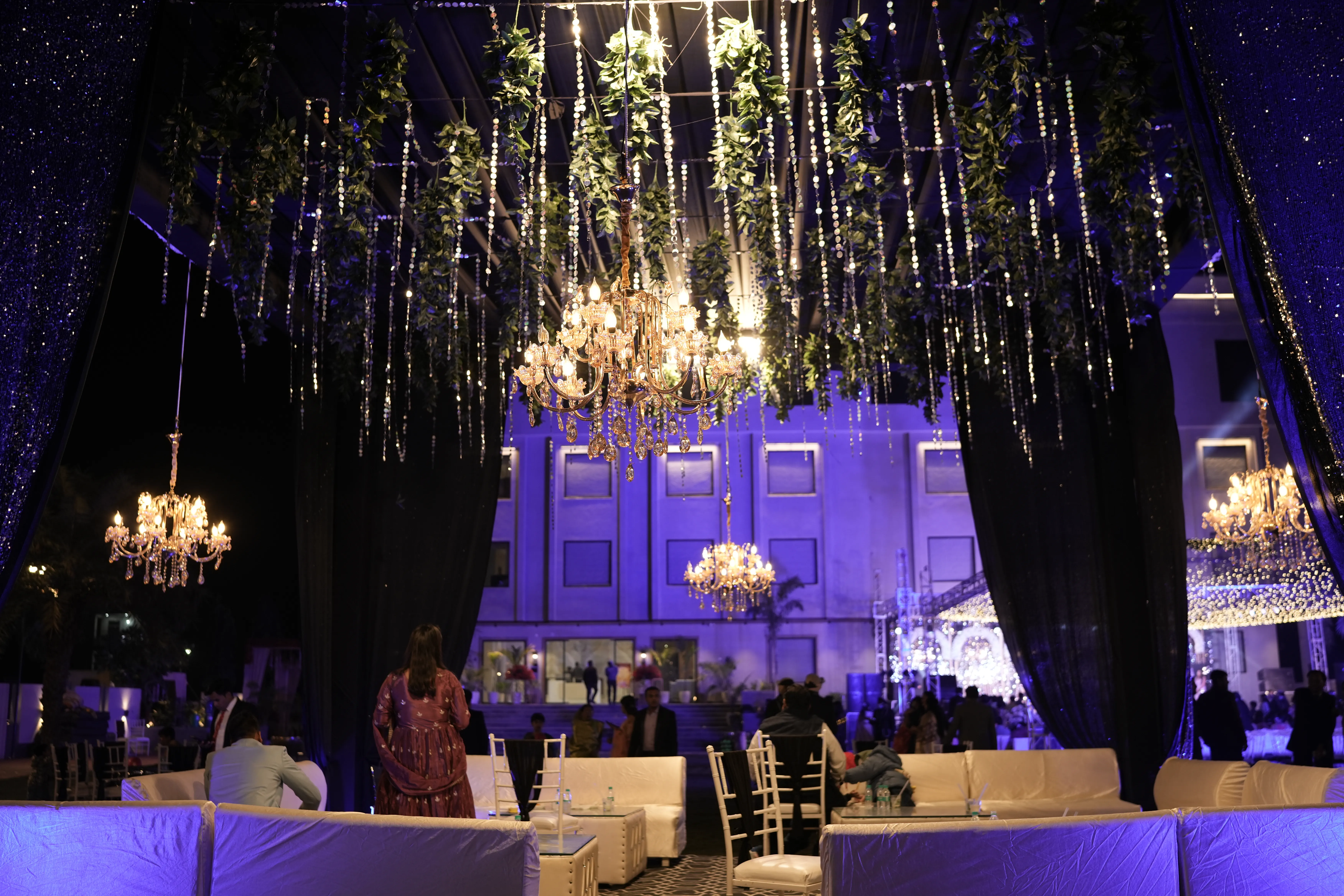 Lawn Gala Dinner Setup at Golden Bagh